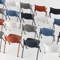 BJERRING Vittoria Stabelstol Sort Sde/Skal uden armln - Kontakt os for priser