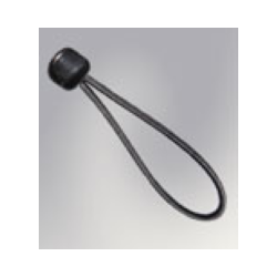 Gummistrop Sort med knop - for 50/60 mm rr - 150 mm