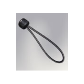 Gummistrop Sort med knop - for 50/60 mm rr - 150 mm