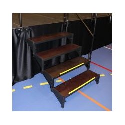 SunSwim standard trappe med m�rkbrun udend�rs skridsikker plade - Kontakt os for priser