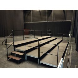 SunSwim Rapid Scenepodie System - Udendrs Letvgts Podie Sort Plade - Kontakt os for priser