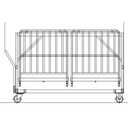 Transportvogn for standard gel�nder med PVC hjul - Kontakt os for priser