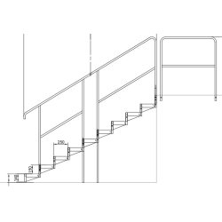 SunSwim standard trappe med m�rkbrun udend�rs skridsikker plade - Kontakt os for priser