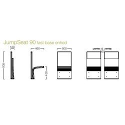 BJERRING JumpSeat 90 Gulvmonteret - Kontakt os for priser