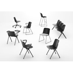 BJERRING Vittoria Stabelstol Sort Sde/Skal uden armln - Kontakt os for priser