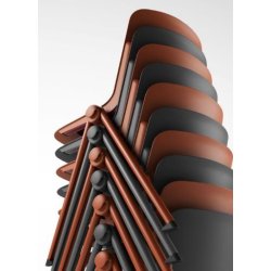 BJERRING Vittoria Stabelstol Sort Sde/Skal uden armln - Kontakt os for priser